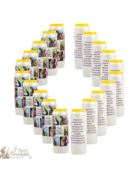 Candles Novenas of thanks to the saints – german  Prayer 