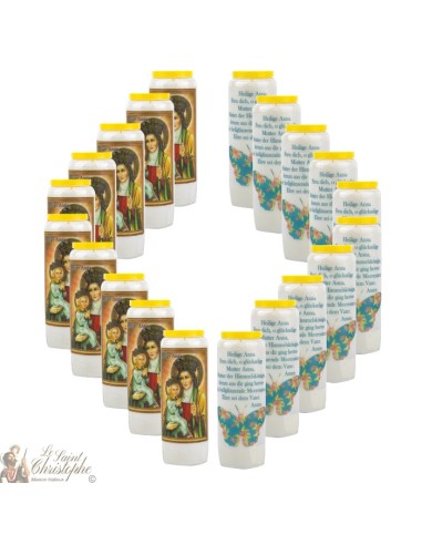 Candles Novenas for Saint Anna – german  Prayer 