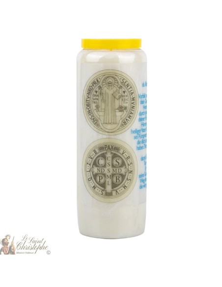 Bougies Neuvaines à la médaille de Saint Benoît - prière allemand 
