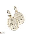 MEDALLA VIRGEN MIRACULAR CON CHAPA DE ORO - 17 MM