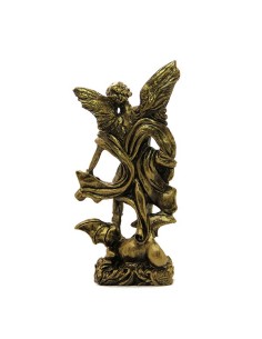 Arcángel Miguel bronce polvo de mármol - 22cm  2