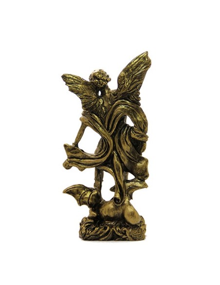 Arcángel Miguel bronce polvo de mármol - 22cm 