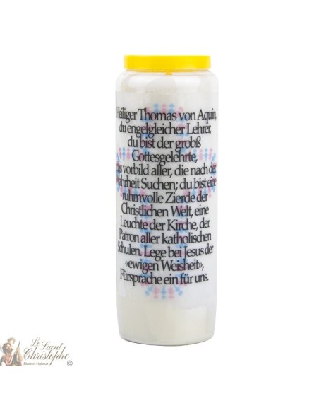 Bougies Neuvaines à Saint Thomas d'Aquin - prière allemand 