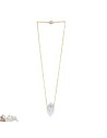 Vergulde ketting met quartz steen