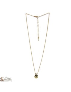 Collier en plaqué or avec pierre en quartz