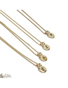 Collar chapado en oro con piedra de cuarzo 2