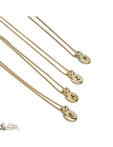 Vergulde ketting met quartz steen