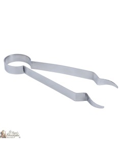 Pince pour charbon couleur métal argenté 