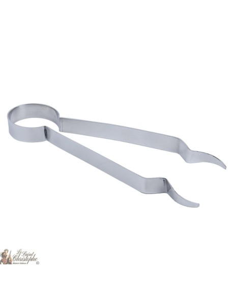 Pince pour charbon couleur métal argenté 