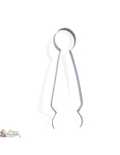 Pinza per il carbone - colore argento metallico 2