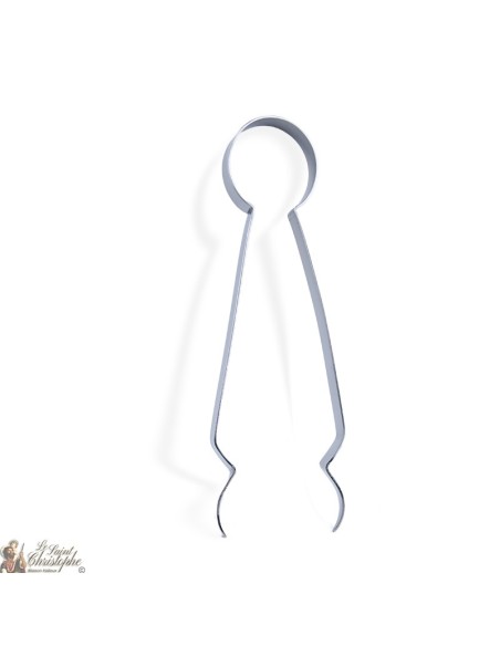 Pince pour charbon couleur métal argenté 