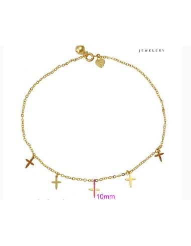 Chaine pied petites croix 