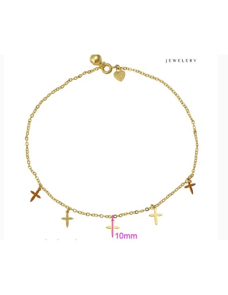 Chaine pied petites croix 