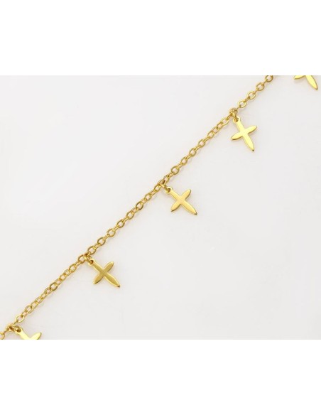 Chaine pied petites croix 