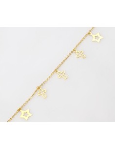 Foot chain small crosses and zircon 2