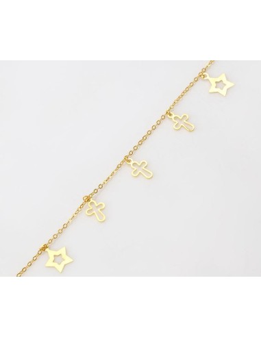 Fußkette kleine Kreuze und Zirkon