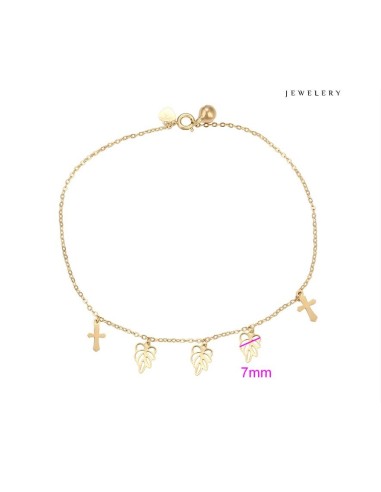 Chaine pied petites croix et étoiles