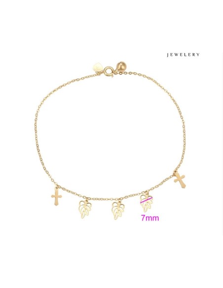 Chaine pied petites croix et étoiles