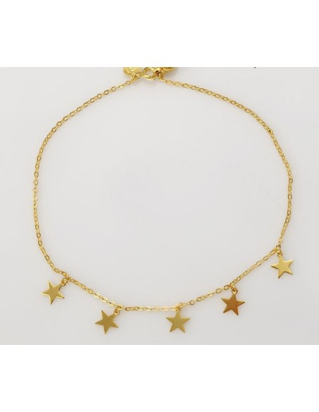 Chaine pied petites croix et étoiles