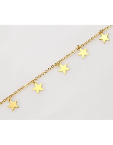 Chaine pied petites croix et étoiles