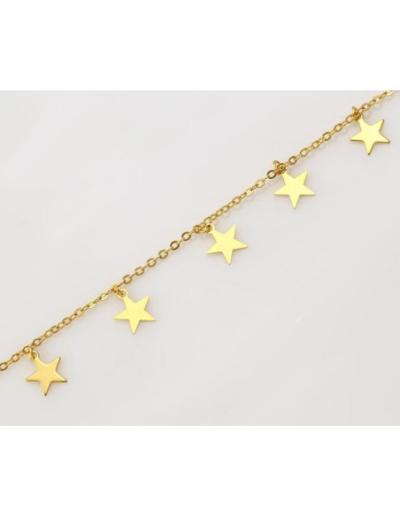 Cadena pequeña cruces y estrellas
