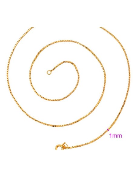 Cadena chapada en oro 18 K - 50 cm