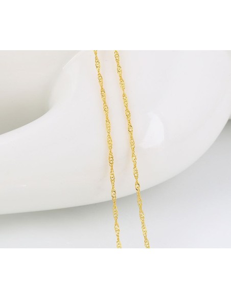 Cadena chapada en oro 24 K - 45 cm