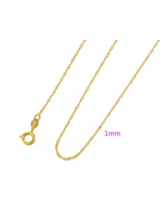 Vergulde 24 K - ketting - 45 cm 2