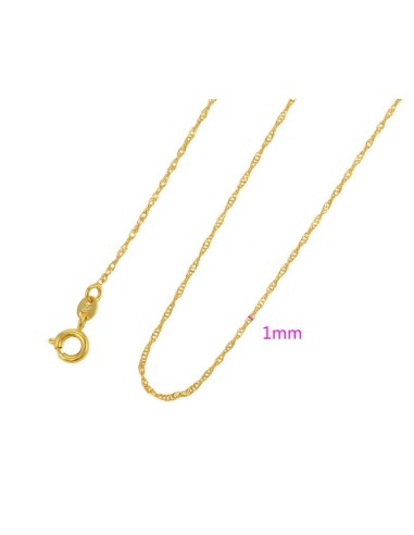 Vergoldete24 K - Kette - 45 cm