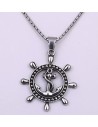 Steel Boat Anchor Wheel Pendant