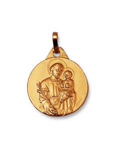 Médaille Saint Benoit plaqué or - 14 mm