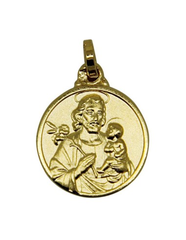 Medal Saint Joseph gold plated - 14 mm
