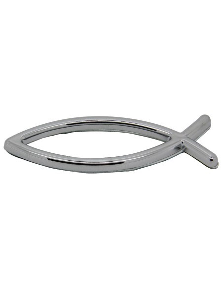Fisch Auto Aufkleber Silber - 8 cm