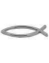 Pegatina de coche de pescado de plata - 8 cm