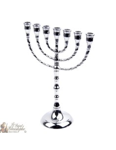 Silver Menorah Candlestick - 25 cm