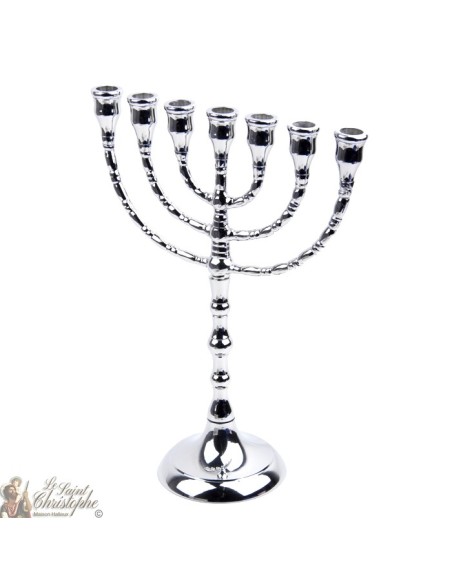 Silber Menorah Leuchter - 25 cm