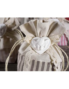Borsa in iuta Angelo decorativo 2