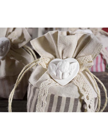 Sac en jute Ange décoratif 