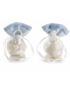 Decorative bag sugar-coated - blue polyester