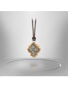 Cordon pendentif croix métal Saint esprit -  Saints protecteurs - bois d'olivier 