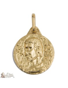Medal St Joseph verguld - 15 mm
