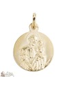 Médaille Saint Joseph plaqué or - 18 mm