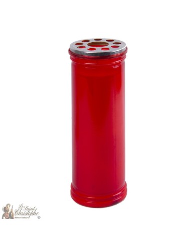 Bougie rouge votive - 21 cm