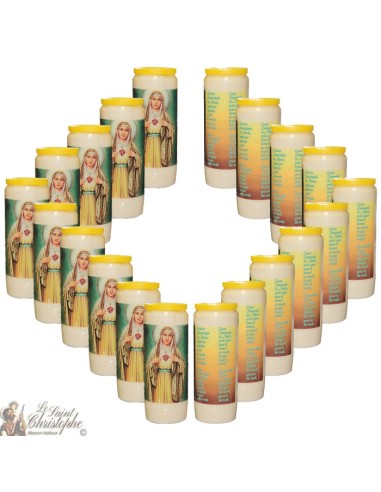 Candles Novena - White - "Sacred Heart" (French)