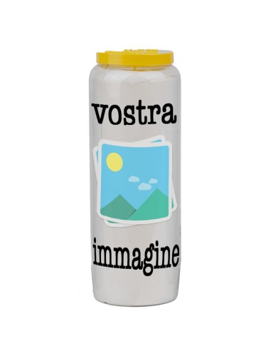 Candela Novena con immagine e testo personalizzabile