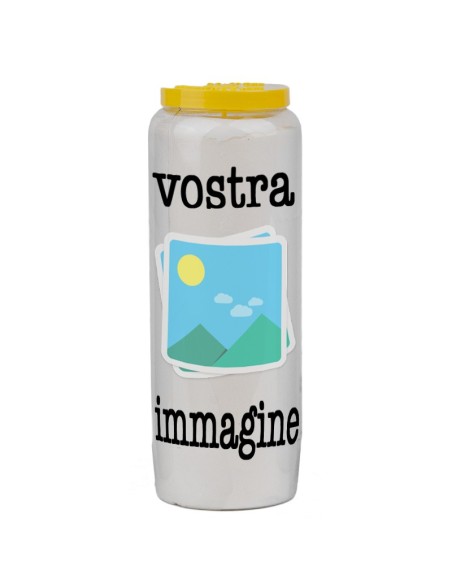 Vela de novena con tu imagen y texto - personalizable