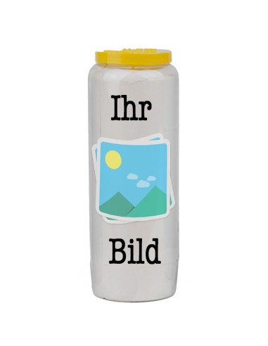 Bougie de neuvaine avec votre image et texte - personnalisable