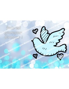 Pegatina Sagrado Corazón de Jesús - rectangular  