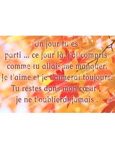 Autocollant souvenir Défunts - rectangulaire  