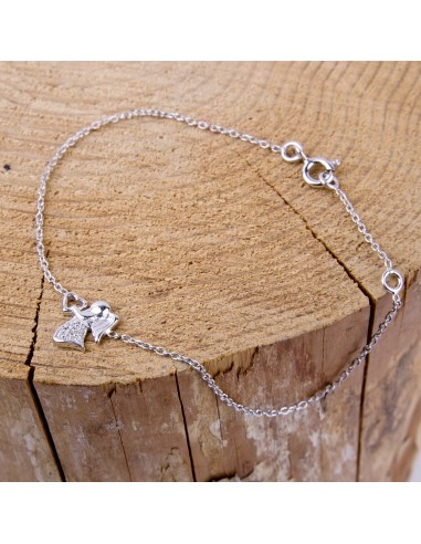 Armband Angel Heart und Strass - silber 925